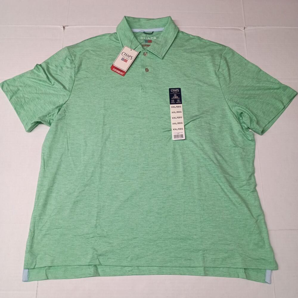 Chaps Performance Polo Shirt Men's Size 2XL Jade